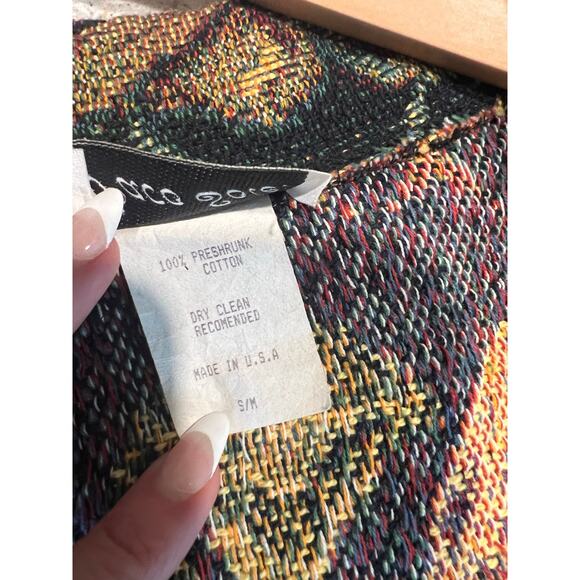 Vintage Paco Soler Cotton Tapestry Jacket Fruit Floral Gold & Black Size S/M JL - Picture 6 of 8